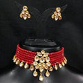 Ishhaara Onex Kundan Choker Necklace Set With Drops