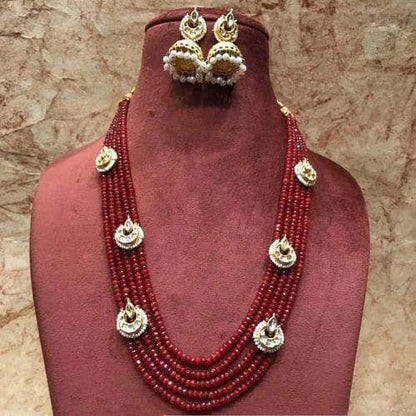 Ishhaara Onex Multi Drop Motif Necklace With Jumki