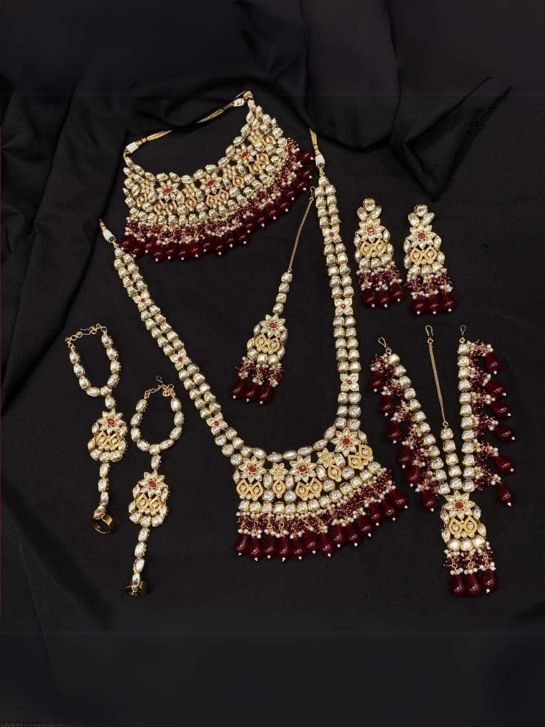 Ishhaara Premium Kundan Polki Studded Full Bridal Set