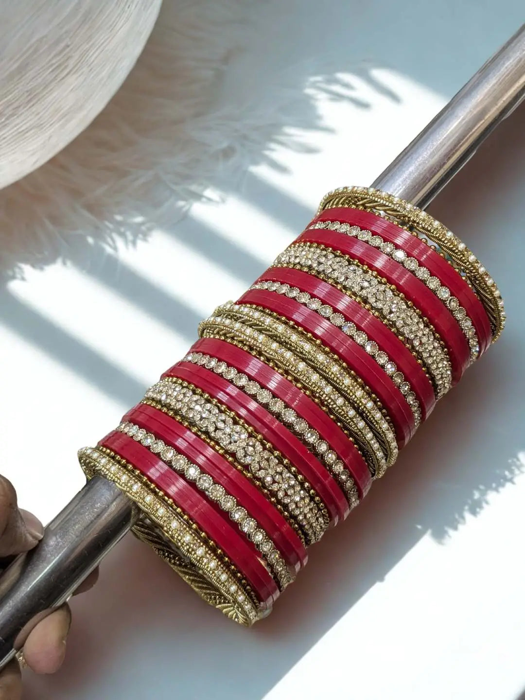 Ishhaara Red Regal Charming Punjabi Bridal Chooda