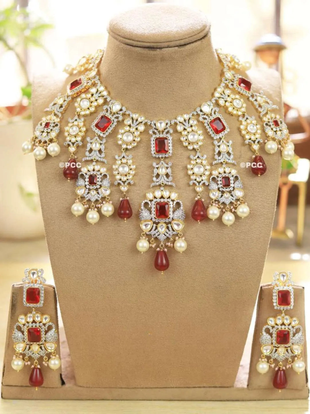 Ishhaara Red Regal Splendor Bridal Set