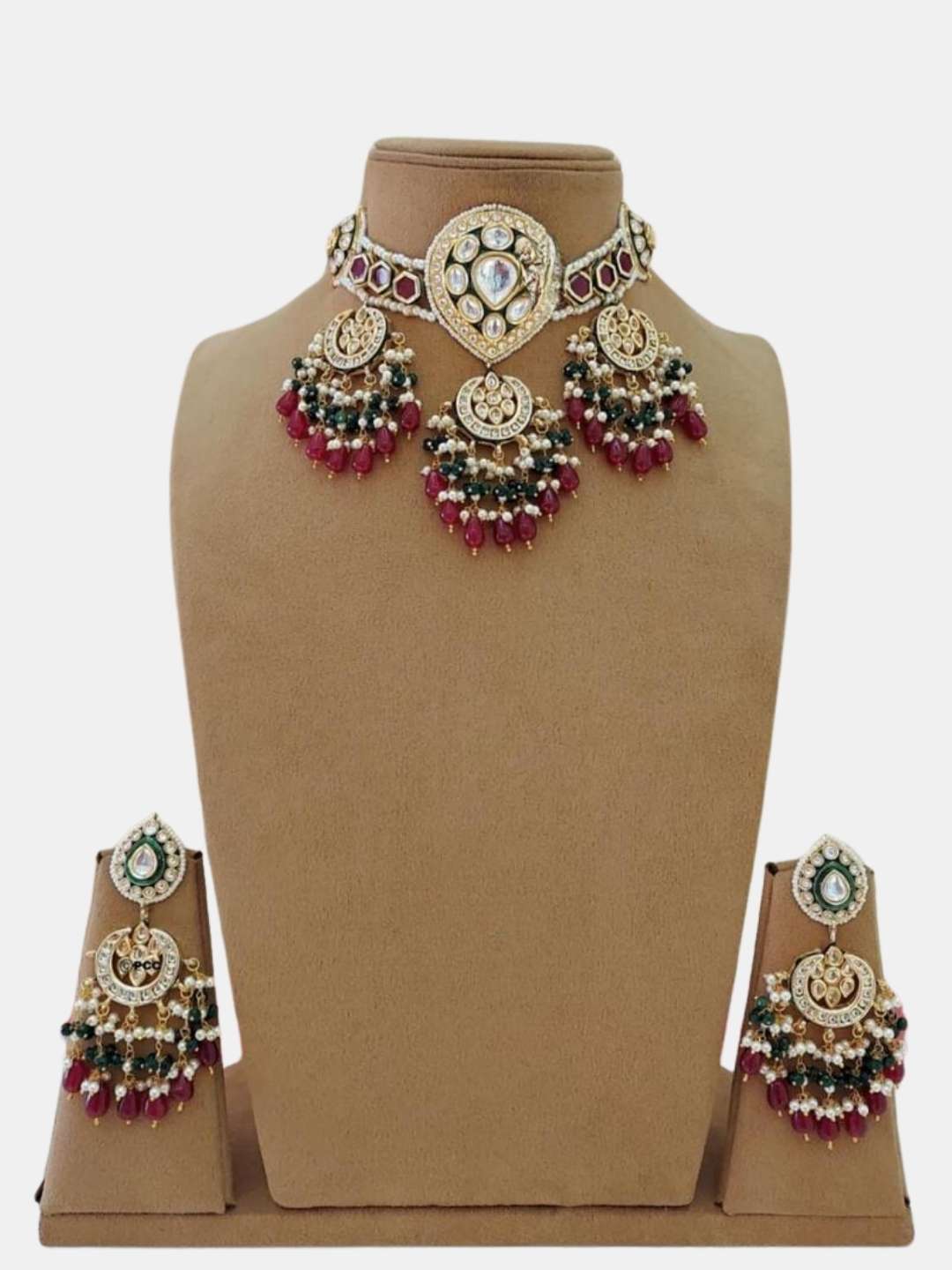 Ishhaara Red Royalty Tiyani Kundan Set