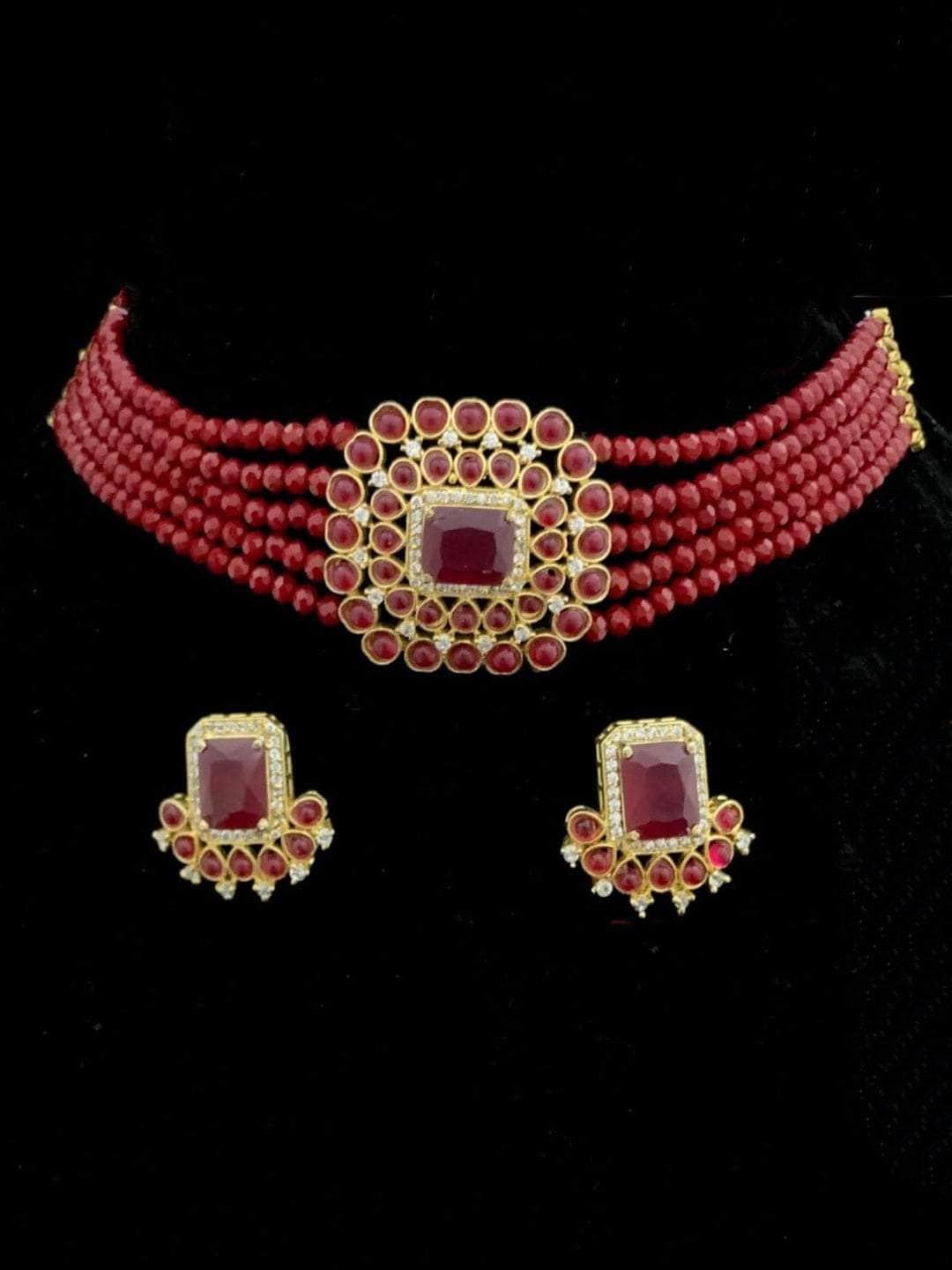 Ishhaara Ruby Red Choker