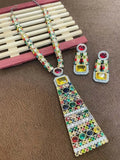 Ishhaara Red Sabyasachi Inspired Long Pendant Necklace