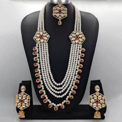 Ishhaara Side Plygon Patch Necklace Set