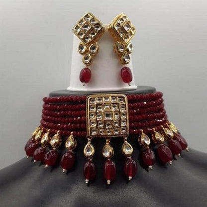 Ishhaara Square Patch Onex Choker Necklace Set