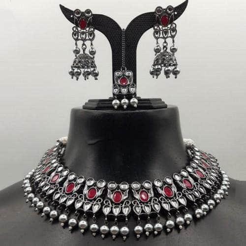 Ishhaara Victorian Grey Pearls Set