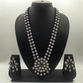 Ishhaara Red Victorian Pearl Pendant Necklace Set