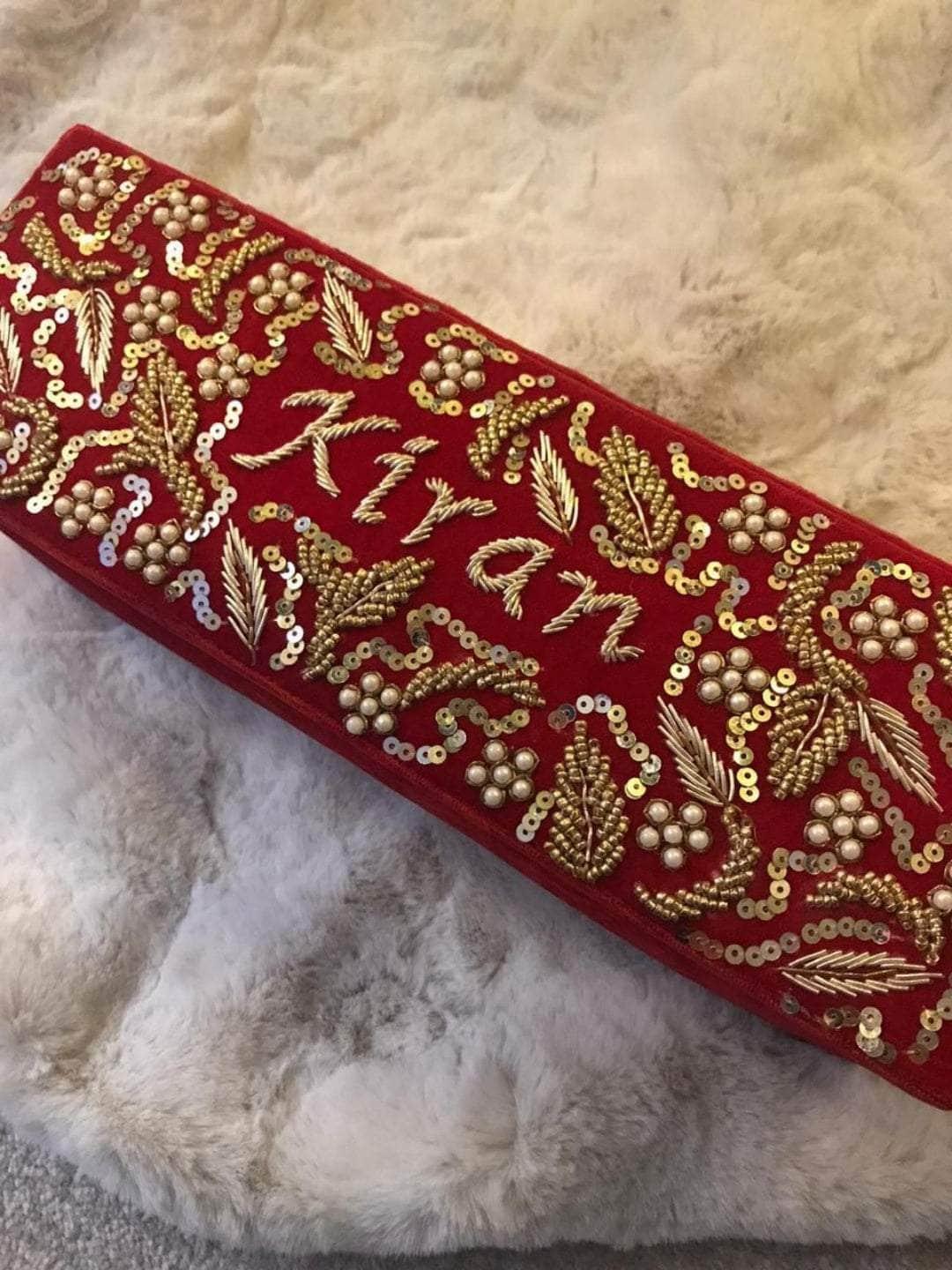 Ishhaara Red Zardozi Bangle Box Chooda Box