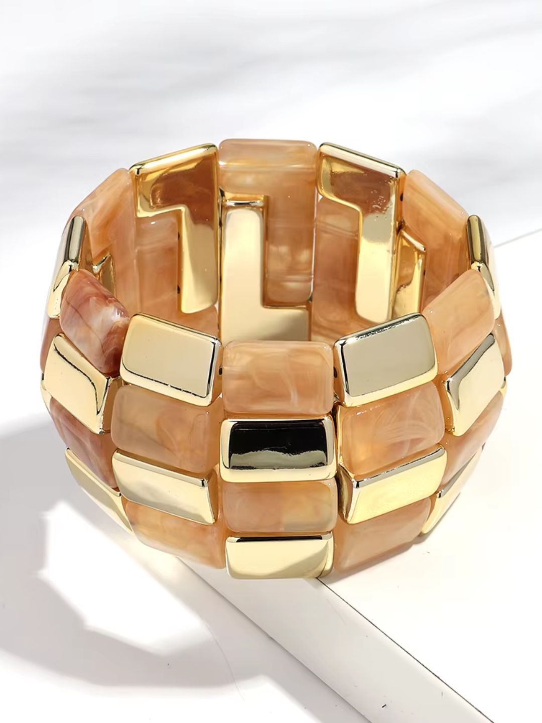 Ishhaara Resin Square Splicing Bracelet