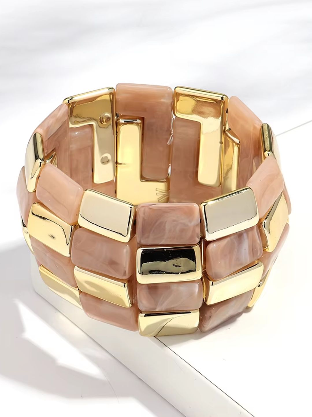 Ishhaara Resin Square Splicing Bracelet