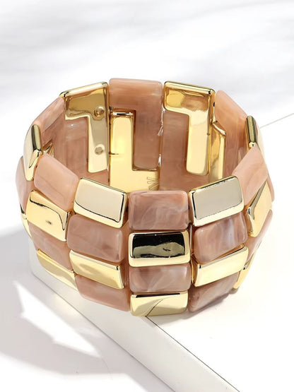 Ishhaara Resin Square Splicing Bracelet