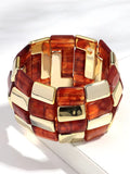 Ishhaara Resin Square Splicing Bracelet