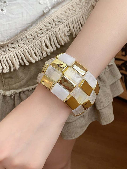 Ishhaara Resin Square Splicing Bracelet
