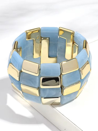 Ishhaara Resin Square Splicing Bracelet