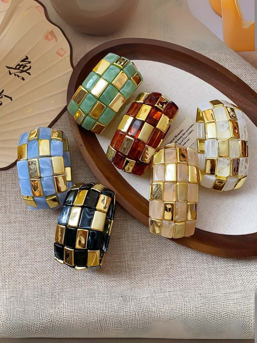 Ishhaara Resin Square Splicing Bracelet