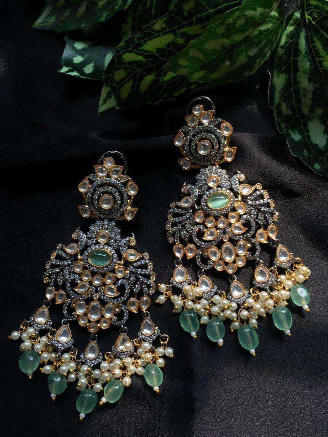 Ishhaara Resplendent Moissanite Chandbali Earrings