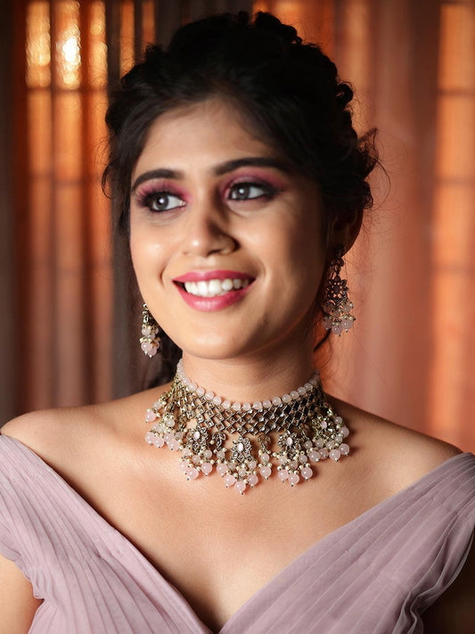Ishhaara Reverse Ad Choker And Earring Set