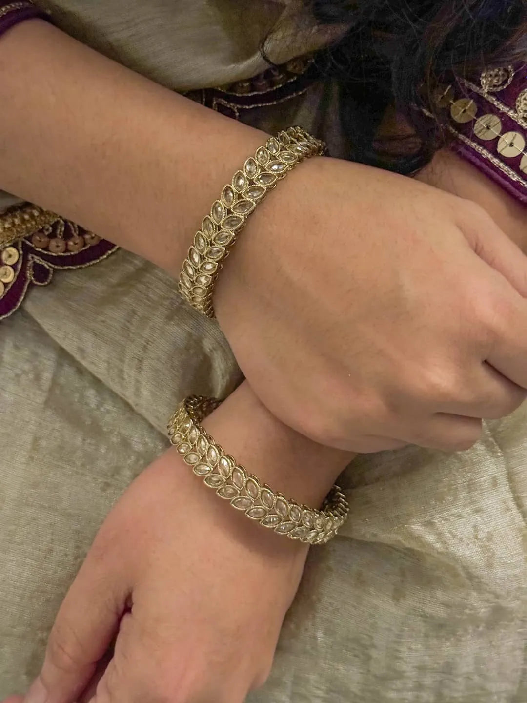 Ishhaara Reverse Ad Polki Kundan Bangles