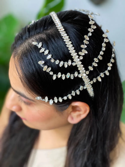 Ishhaara Rhinestone Drop Chain Hairband