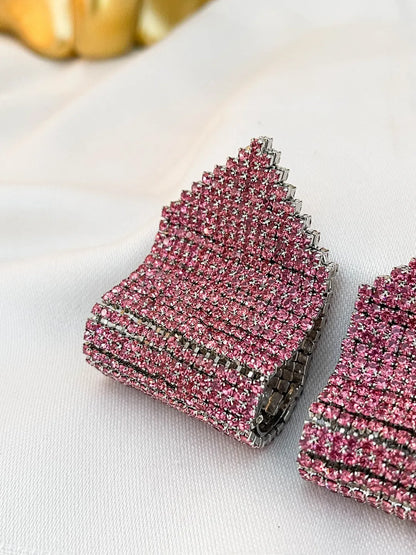 Ishhaara Rhinestone Studded Glam Earrings