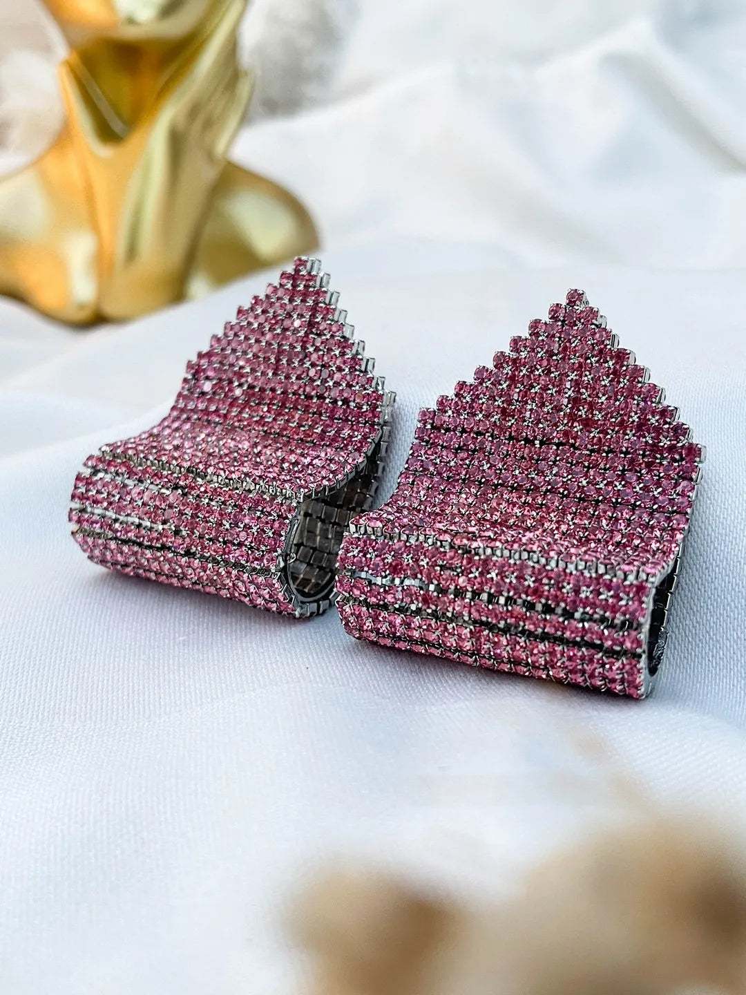 Ishhaara Rhinestone Studded Glam Earrings