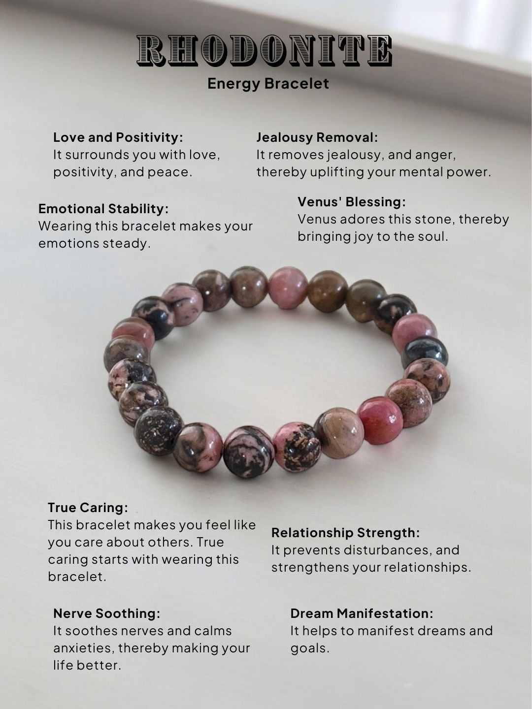 Ishhaara Rhodonite Energy Bracelet