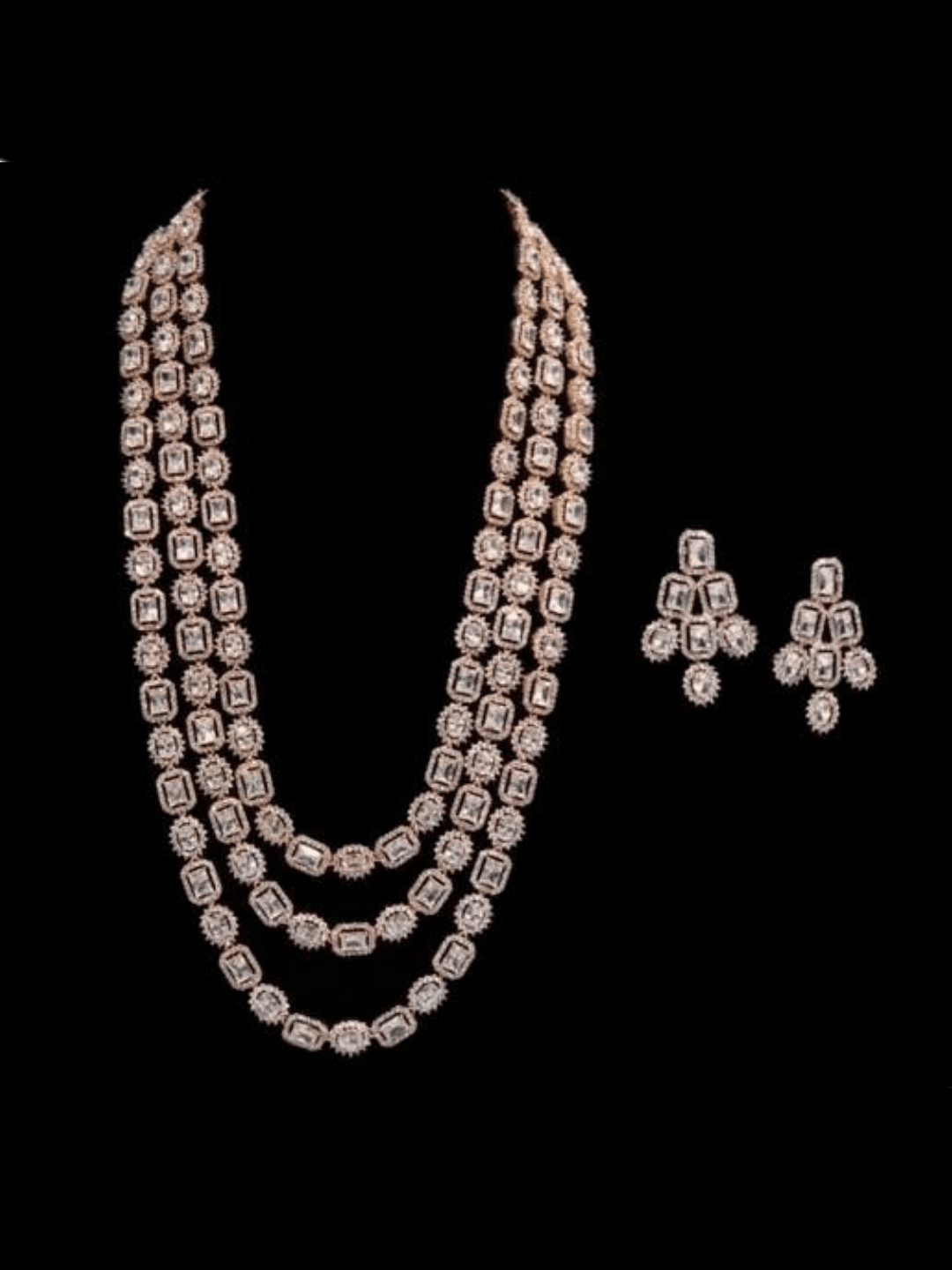 Ishhaara Ad Long 3 Layered Necklace
