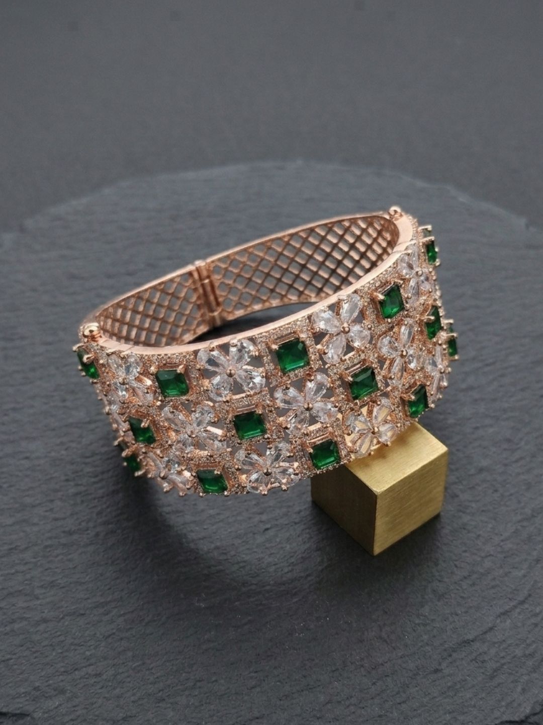 Ishhaara Rose Gold American Diamond Kada