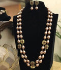 Ishhaara Rose Gold Baroque Antique Bead Set