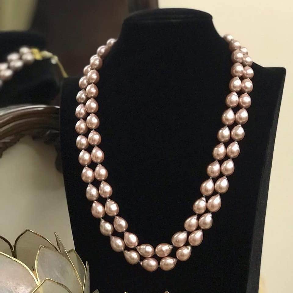 Ishhaara Ivory Baroque Drop Pearls