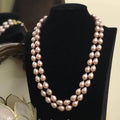 Ishhaara Rose Gold Baroque Drop Pearls