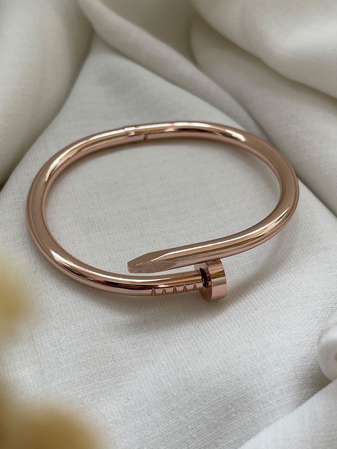 Ishhaara Rose Gold Cartier Nail Bracelet