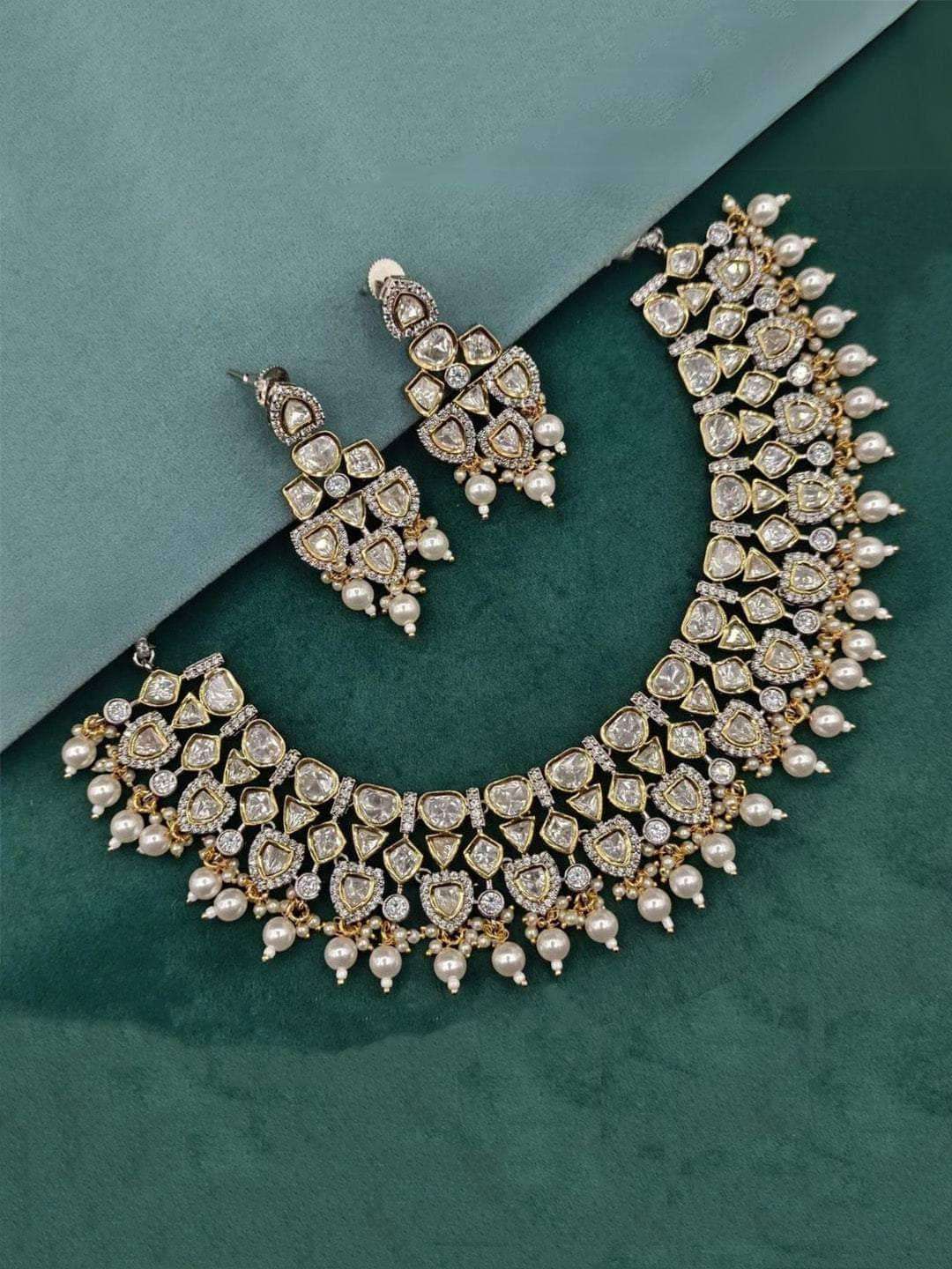 Ishhaara Kundan Studded Pure Brass Bridal Necklace