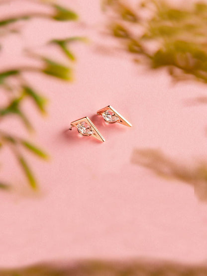 Ishhaara Solitaire Studs Rose Gold