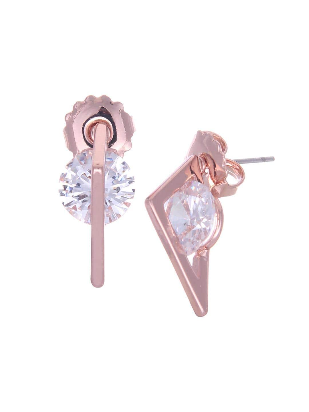 Ishhaara Solitaire Studs Rose Gold
