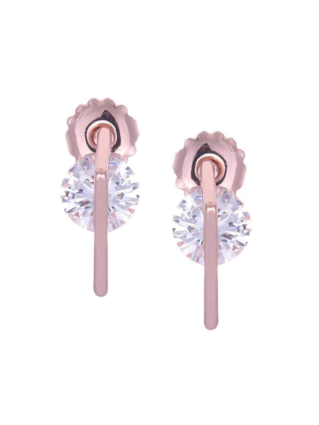 Ishhaara Solitaire Studs Rose Gold