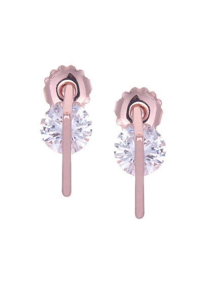 Ishhaara Solitaire Studs Rose Gold