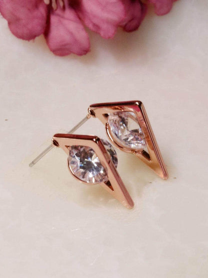 Ishhaara Solitaire Studs Rose Gold
