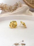 Ishhaara Rose Motif Stud Earrings