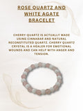 Ishhaara Rose Quartz With White Agate Bracelet