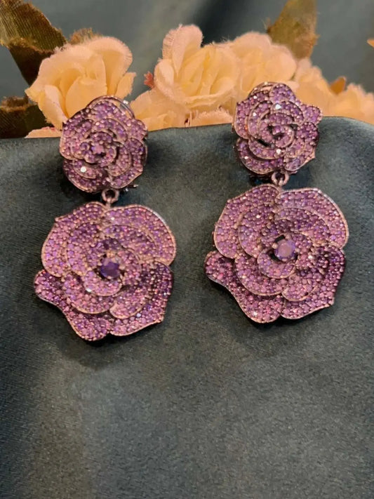 Ishhaara Rose Tinted Danglers