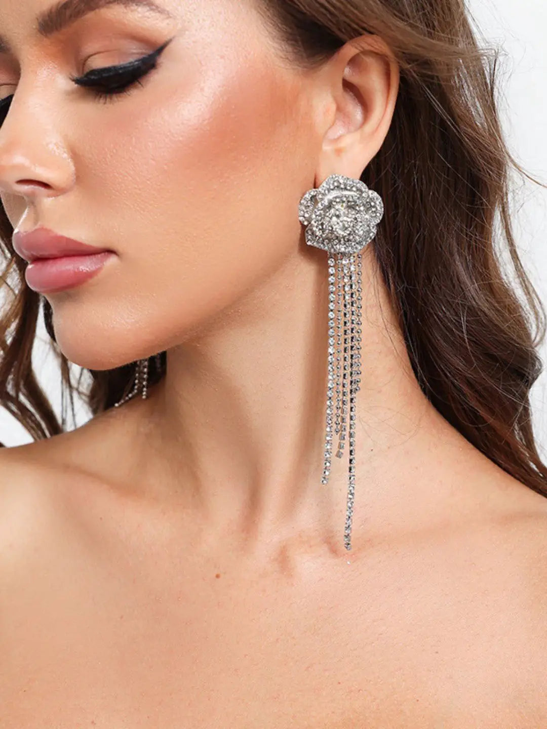 Ishhaara Rose Waterfall Earring