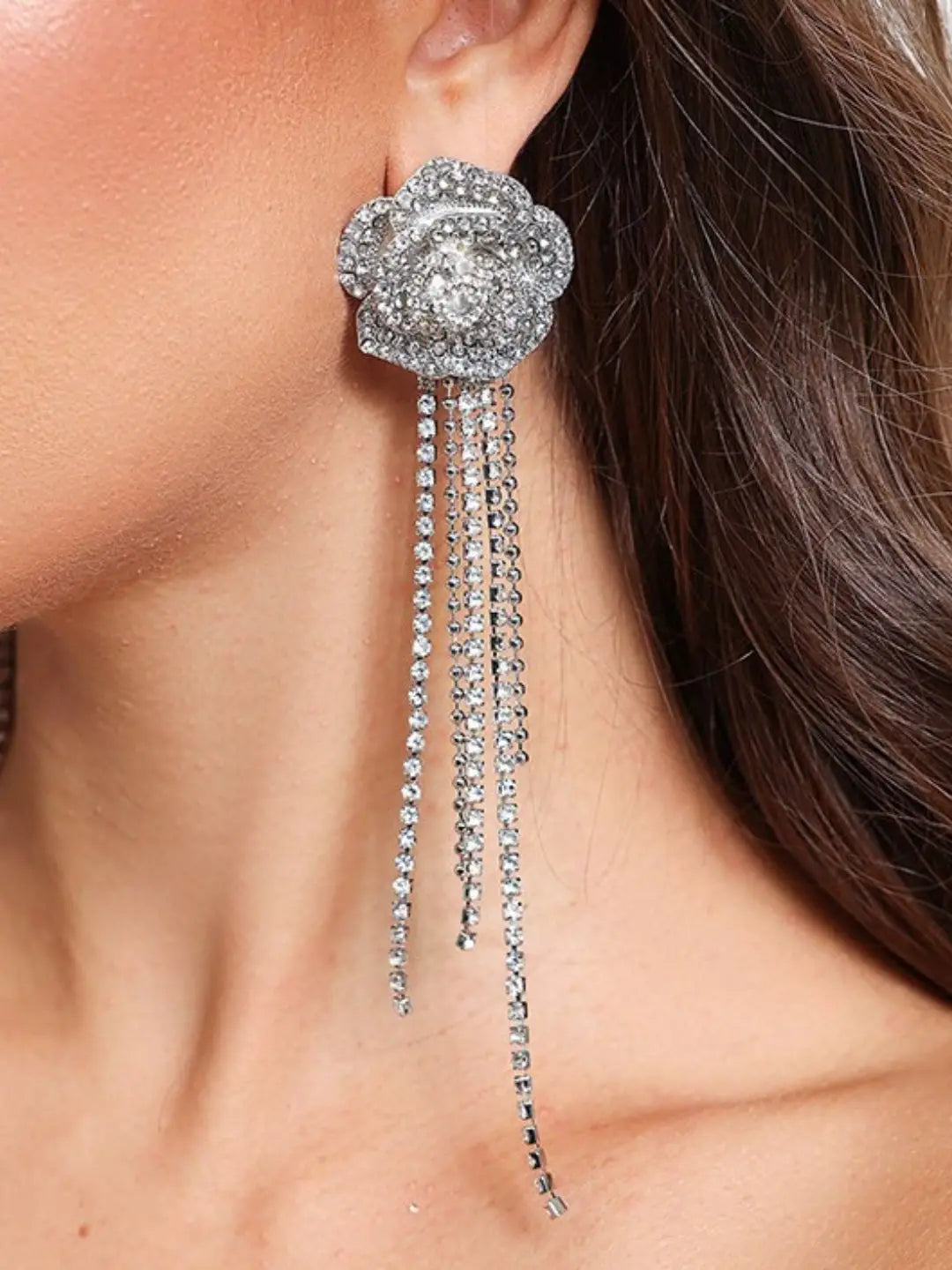 Ishhaara Rose Waterfall Earring