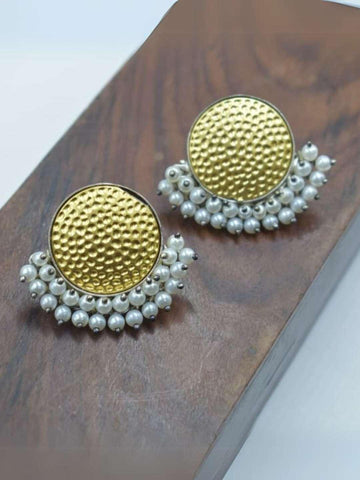 Ishhaara Round Coin Style Elegant Earrings