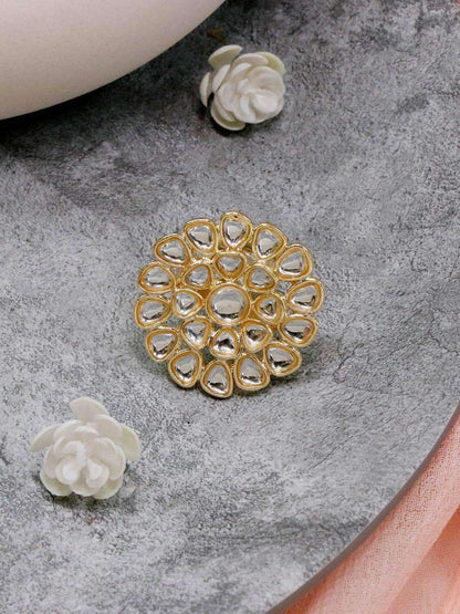 Ishhaara Round Dabi Kundan Ring