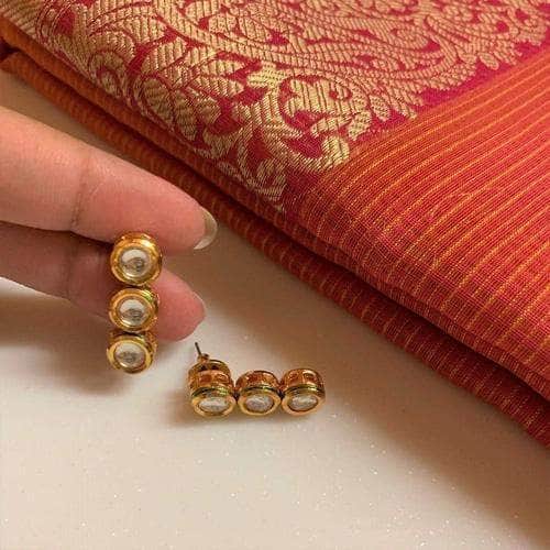 Ishhaara Round Kundan Single Line Necklace