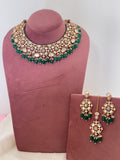 Ishhaara Round Neck Kundan Polki Necklace Set