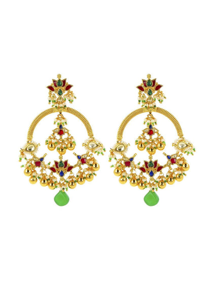 Ishhaara Round Swing Kundan Earrings