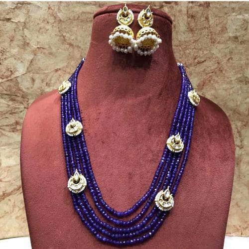 Ishhaara Onex Multi Drop Motif Necklace With Jumki